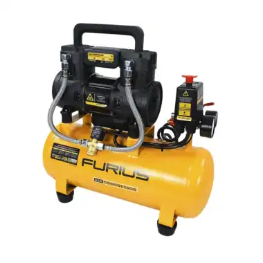 FURIUS COMPRESOR DE AIRE SILENCIOSO LIBRE DE ACEITE 12Lt 1.5Hp-120Psi FC112S
